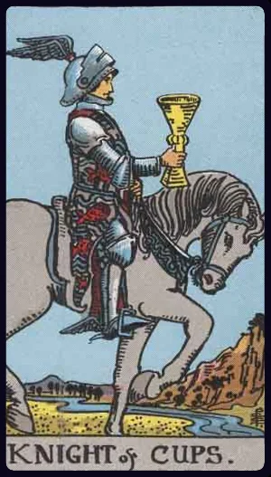 Knight of Cups, from the 1909 Rider-Waite-Smith tarot