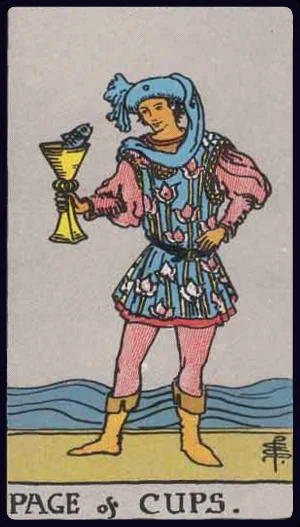 Page of Cups, from the 1909 Rider-Waite-Smith tarot