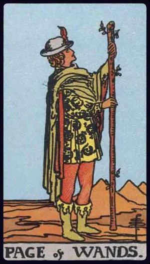 Page of Wands, from the 1909 Rider-Waite-Smith tarot