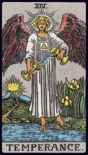 Temperance, from the 1909 Rider-Waite-Smith tarot