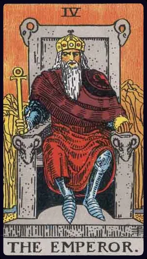 The Emperor, from the 1909 Rider-Waite-Smith tarot