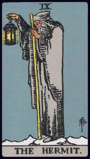 The Hermit, from the 1909 Rider-Waite-Smith tarot