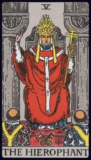 The Hierophant, from the 1909 Rider-Waite-Smith tarot