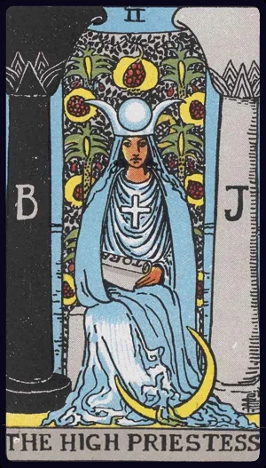 The High Priestess, from the 1909 Rider-Waite-Smith tarot