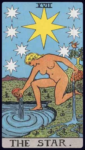 The Star, from the 1909 Rider-Waite-Smith tarot
